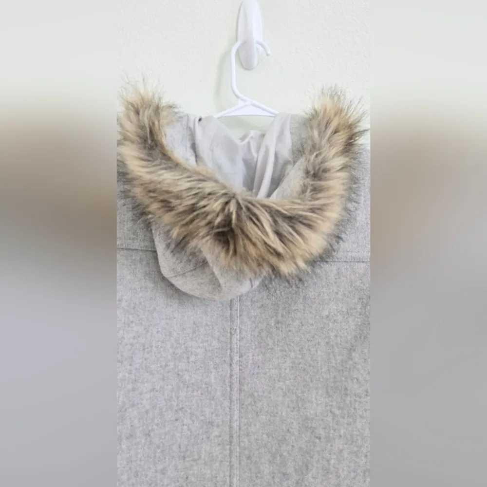 J. Crew Gray Vail Parka Wool Blend Faux Fur Hooded Jacket  Sz 4 Coat - Image 15