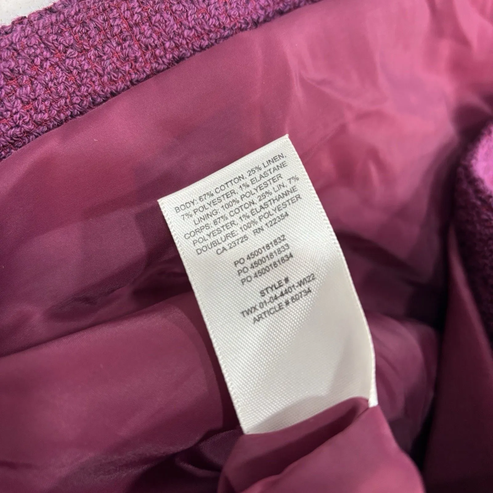 Babaton Shirt Jacket Womens Size Medium (2) Joan Elixir Purple Button Up Linen - Image 10