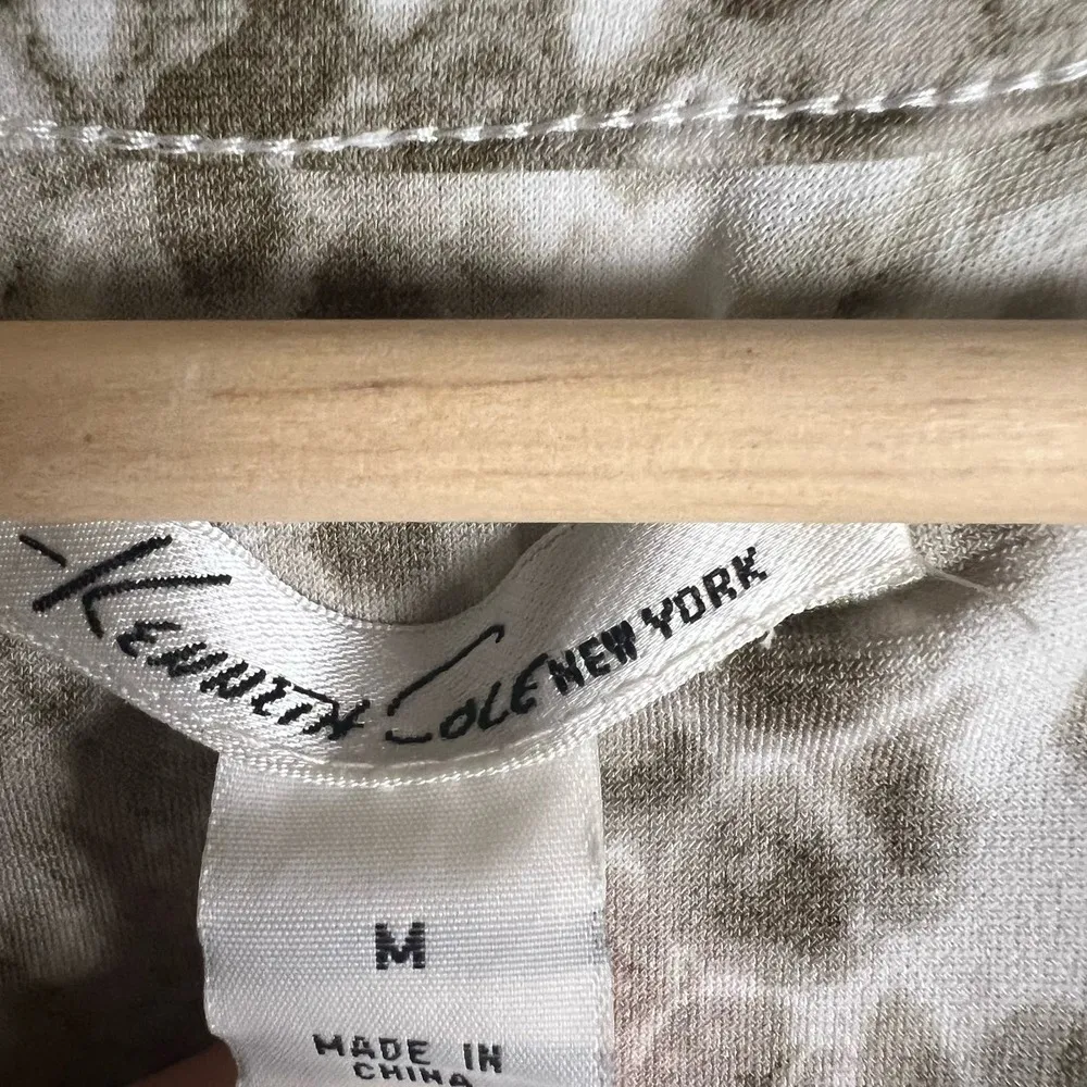 Kenneth Cole Sand Dune Snakeskin Print Sleeveless V-Neck Mini Dress Size M - Image 8