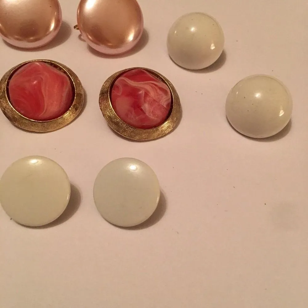 Lot Of 5 Costume Earrings Vintage - Image 3