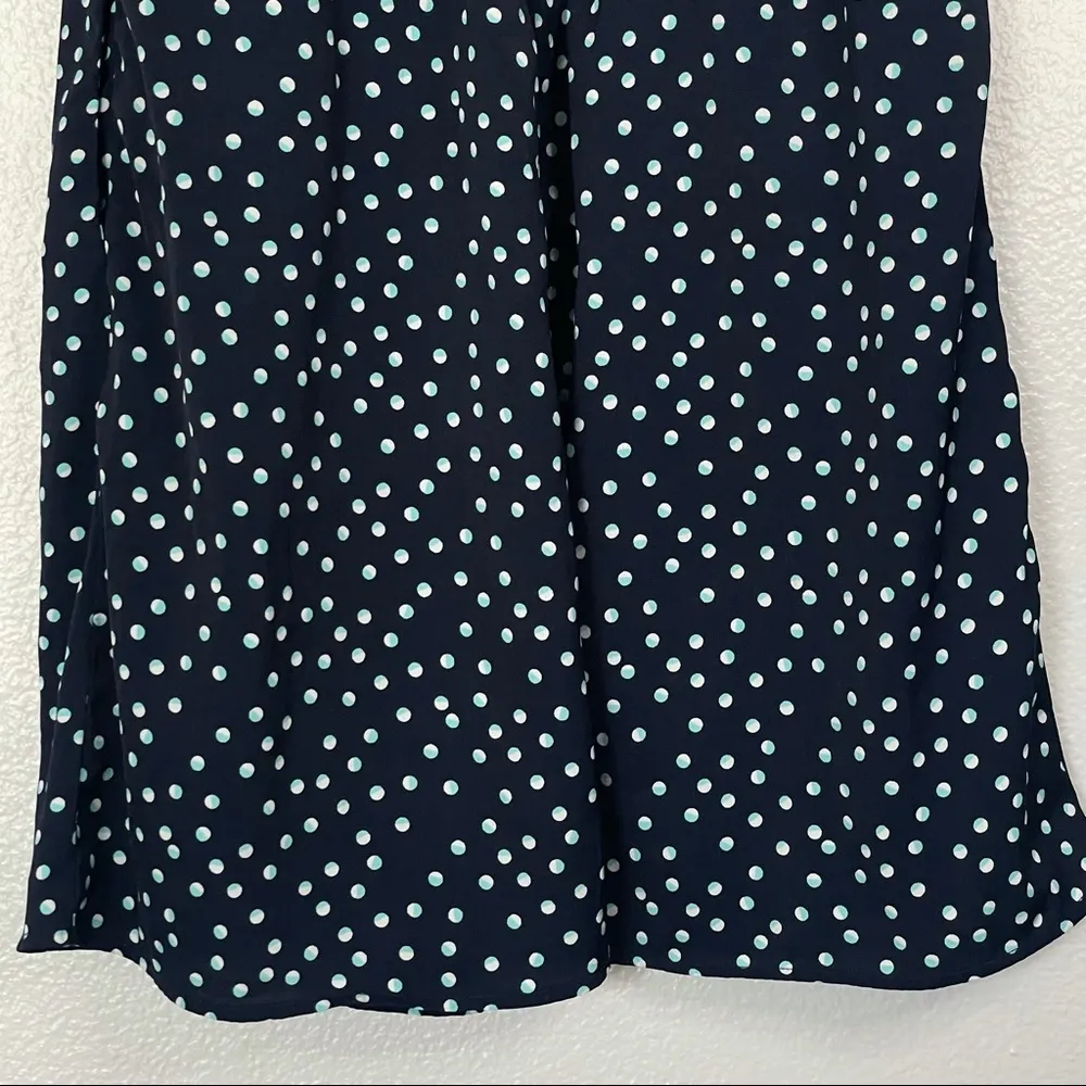 American Eagle Cap Sleeve Blue Polka Dot Mini Dress Size 00 - Image 13
