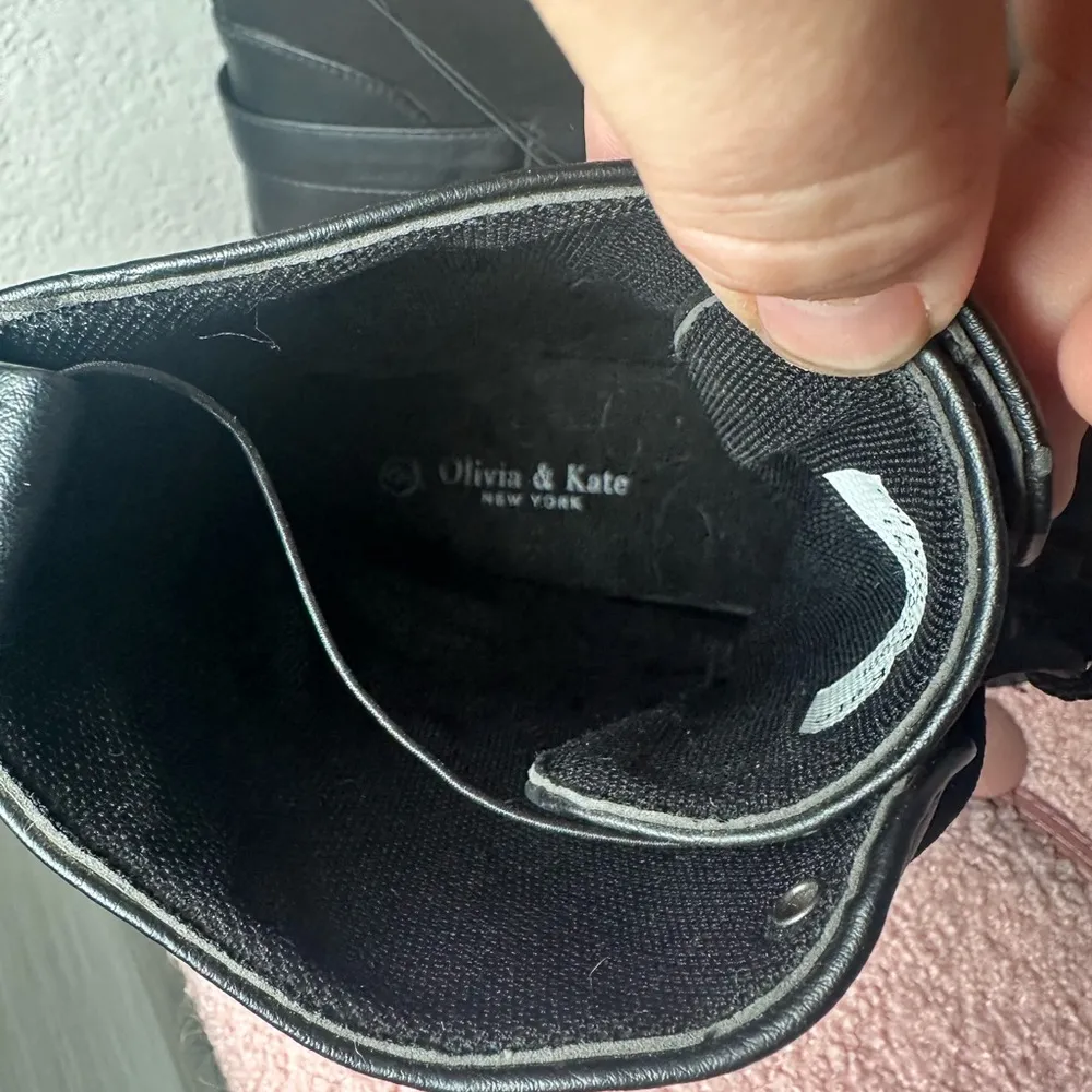 NEW Olivia & Kate Black Combat Biker Chunky Platform Boots Size 9M - Image 7