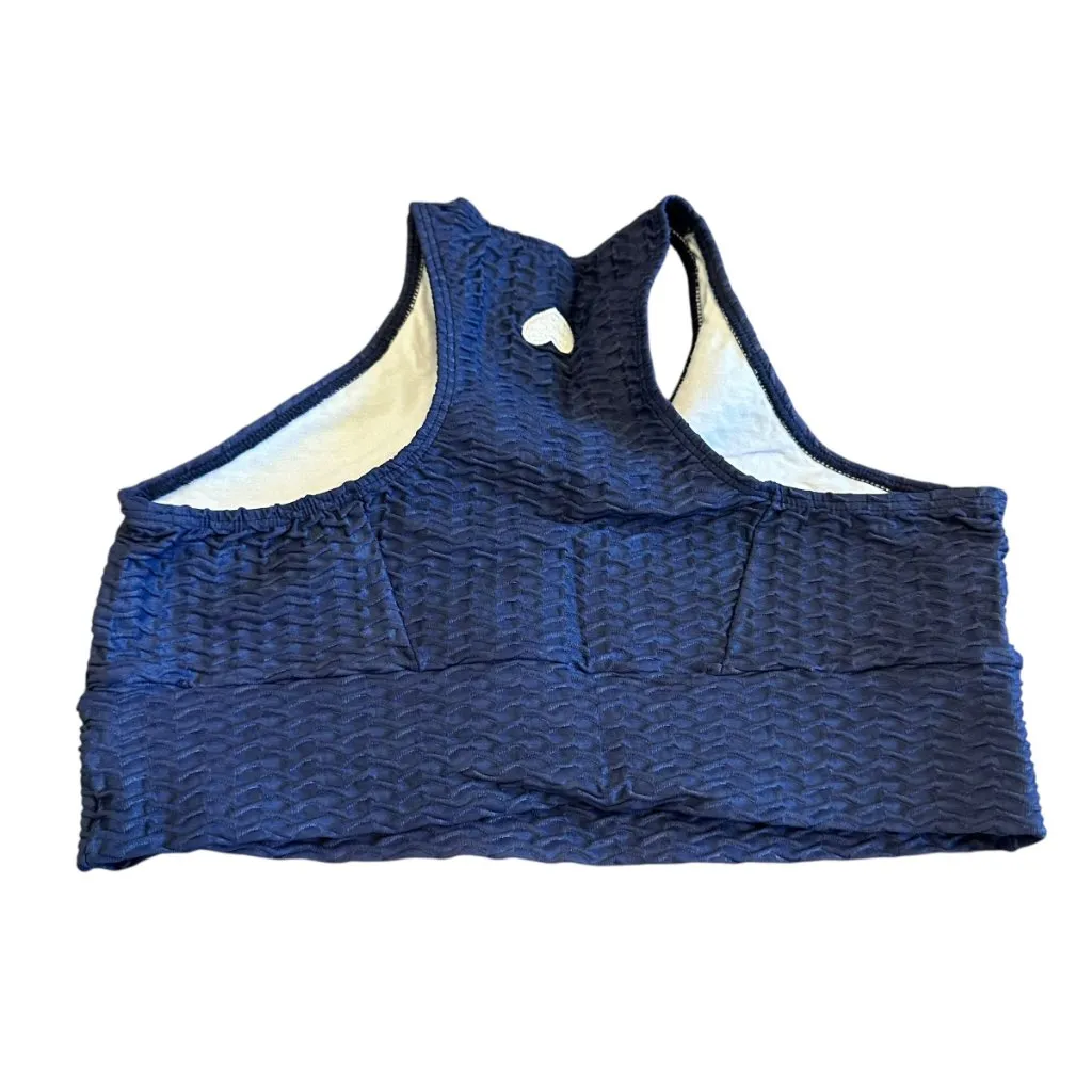 Booty by Brabants Dark Blue Two Piece Workout Set Bra Top Leggings Size Small - Image 9