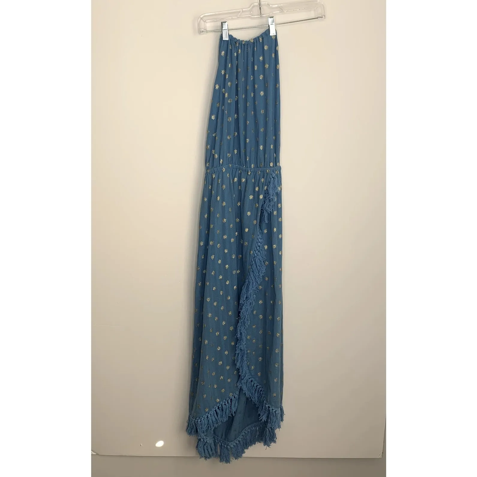 Sundress Adela Dress Dubai Blue Womens Aqua Blue Star boho Midi Large - Image 3