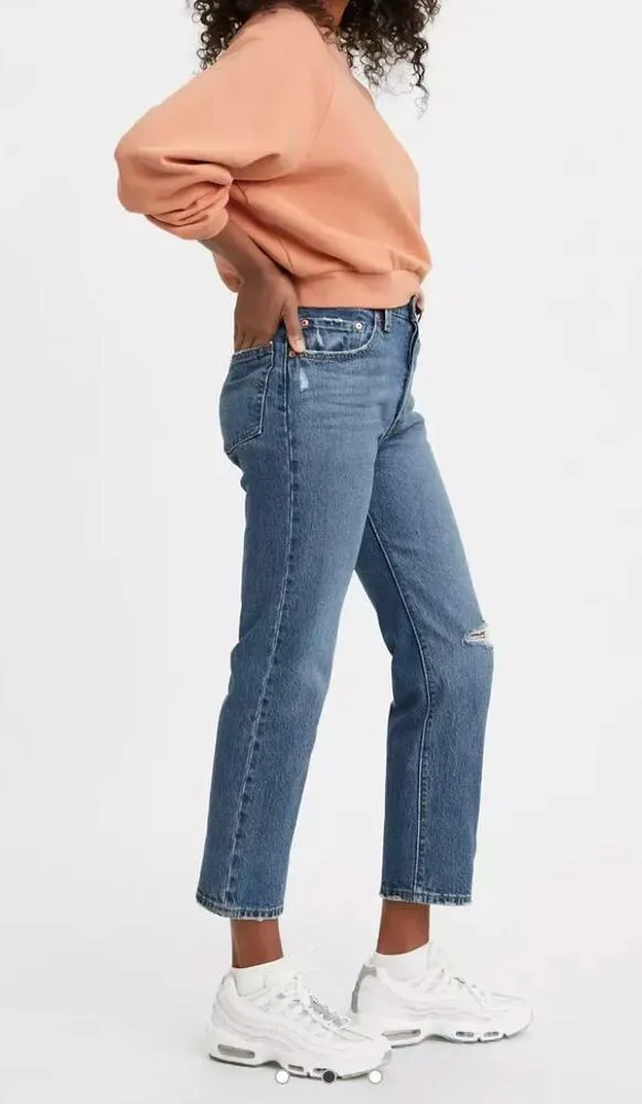 Levi's Premium 501 Original Cropped Womens Jeans High Rise Blue W 26  L 26 NWT - Image 3