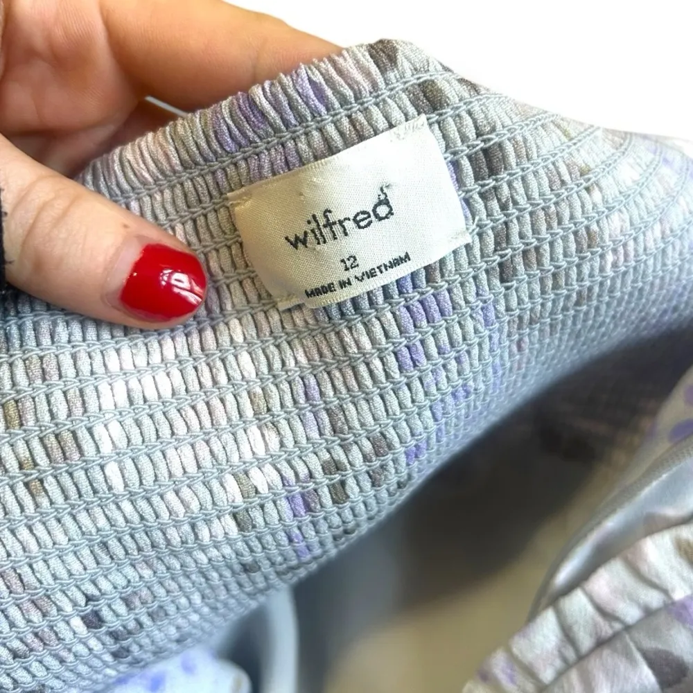 Aritzia Wilfred Fable Dress Sweetheart Neckline Mini Tie Shoulders Size 12 - Image 10