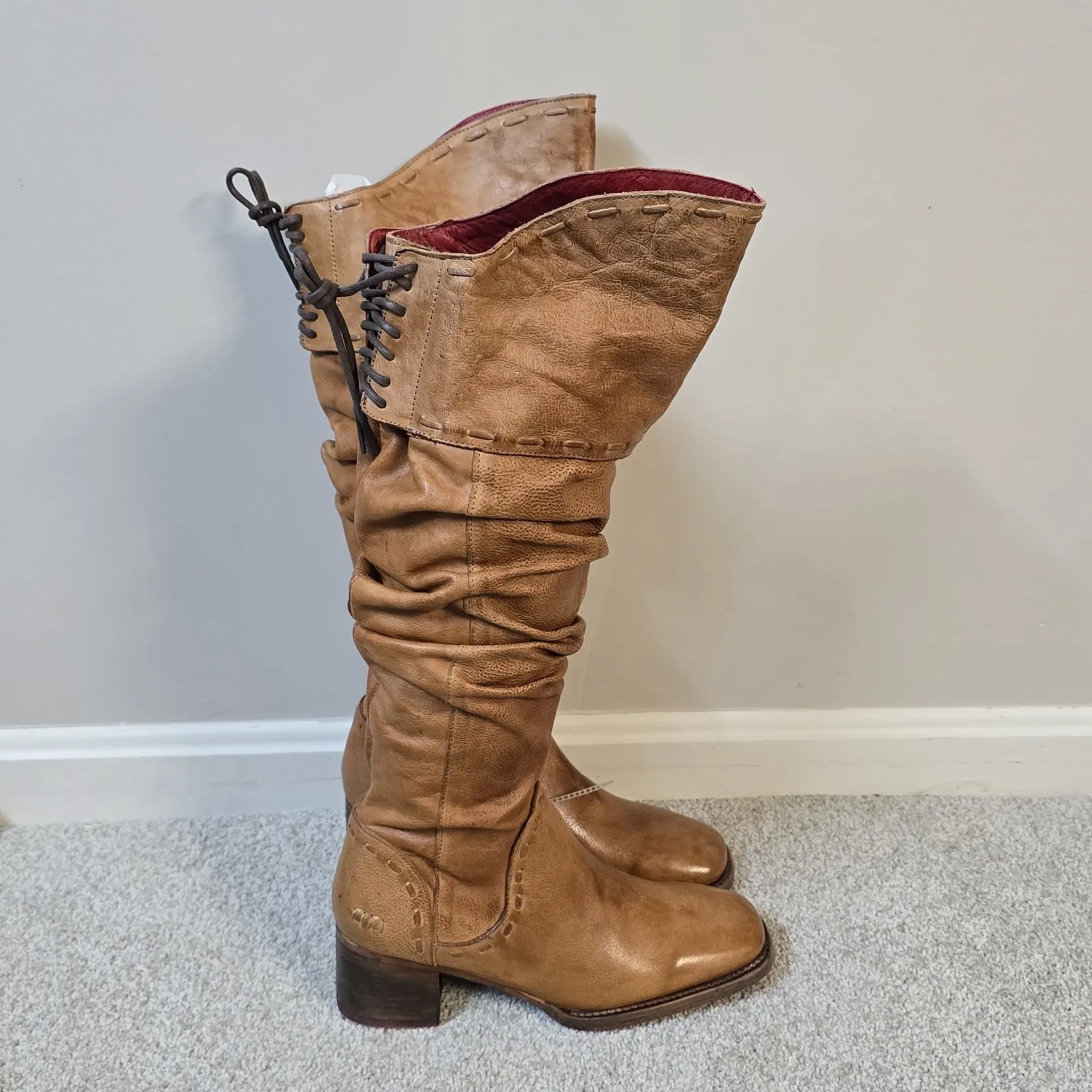 BED|STU Women's Leilani Tall Leather Boots Lace - Image 4