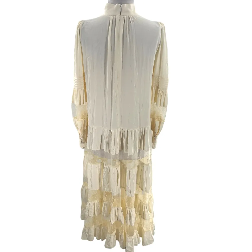 MeiMeiJ silk mesh ruffle Maxi dress Size undefined - Image 3