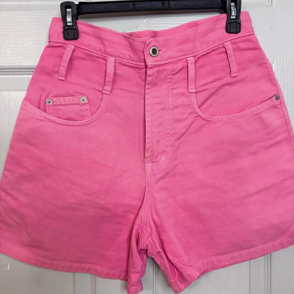 Vintage Steel Jeans 80s 90s Y2K High Rise Pink Shorts sz 9 USA Bermudas EUC - Image 4