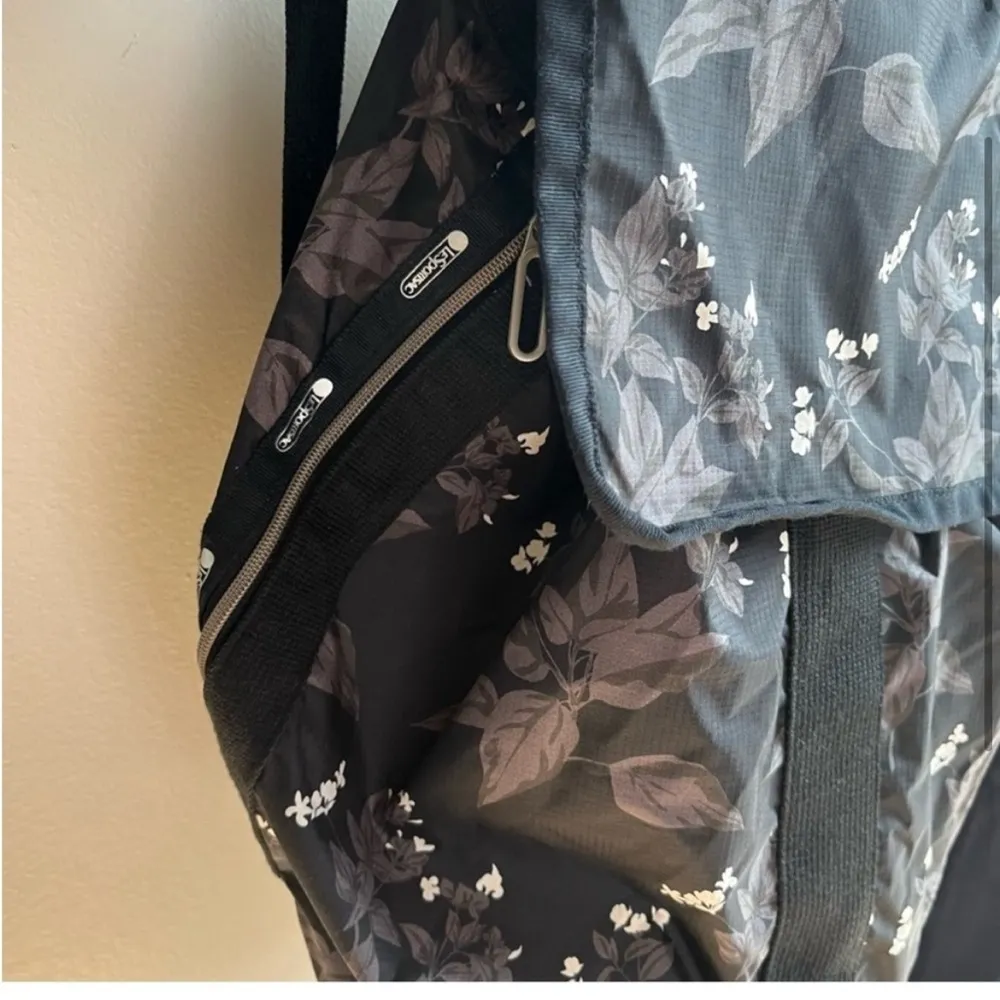 LeSportSac Backpack Grey & Black Floral - Image 2