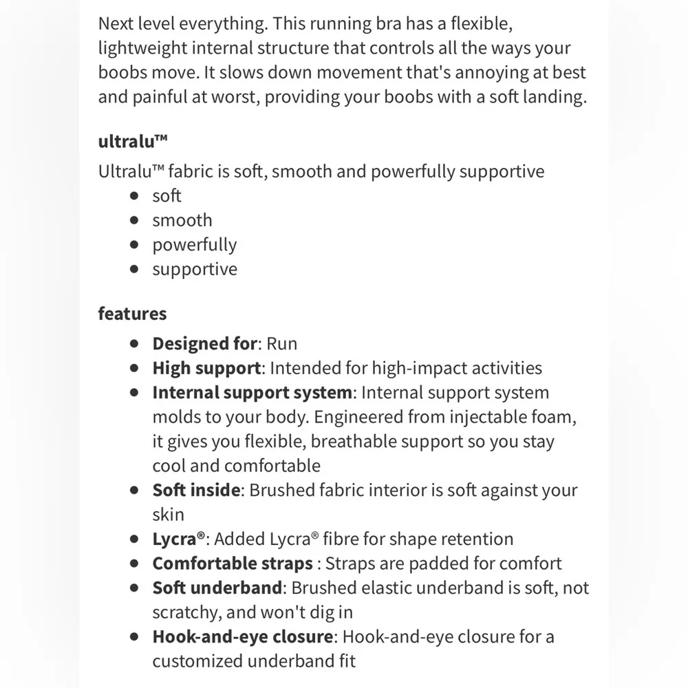 lululemon athletica Air Support Bra Charged Indigo/Lavender Fog -Size 34D - Image 11