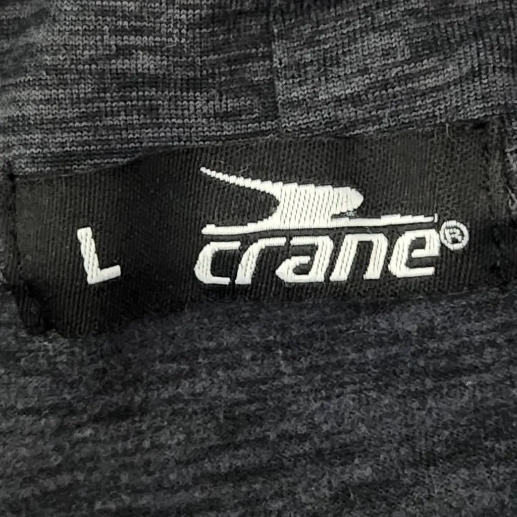 Crane Charcoal Gray Funnel Neck Pullover Size Large Gray Activewear Top - Image 5