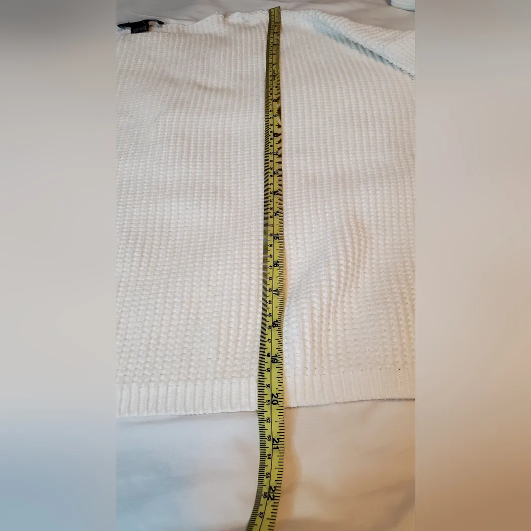 French Connection Knit Cozy White Sweater Size:M - Image 5