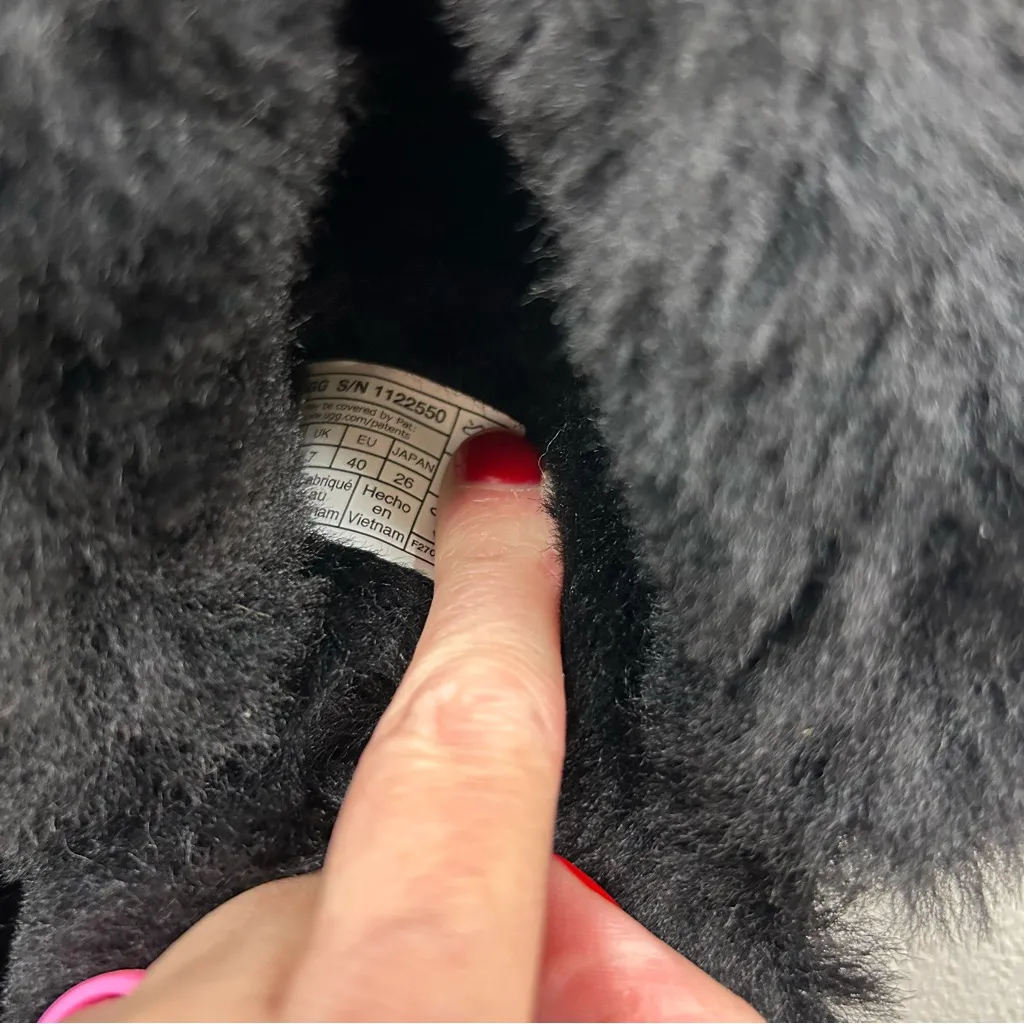 UGG Disquette Clog Platform Slip On Shoes Slipper Suede Sheepskin Collar Size 9 - Image 9