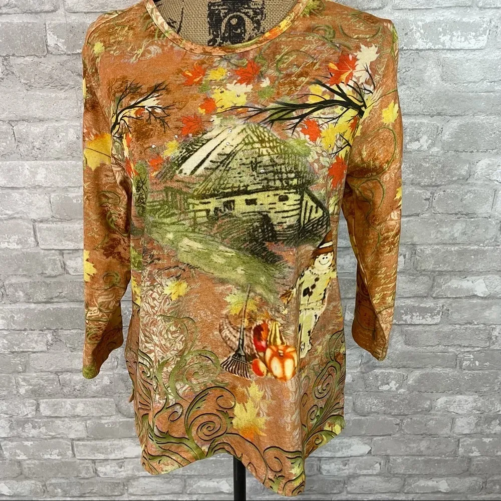 Serengeti Harvest Farmhouse Top Tan Size L - Image 2