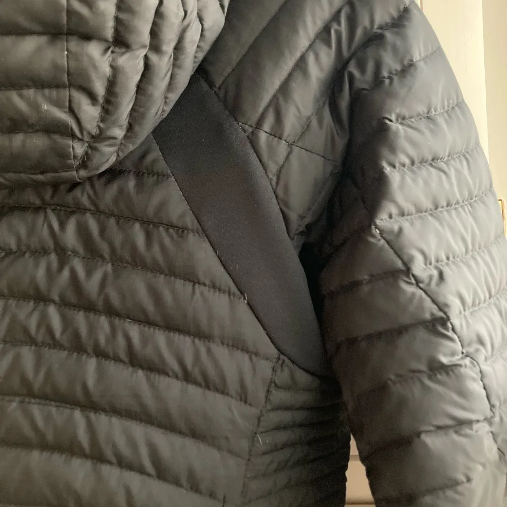 Eddie Bauer Jacket Womens Medium Black Hooded First Ascent StormDown 800 Puffer - Image 7