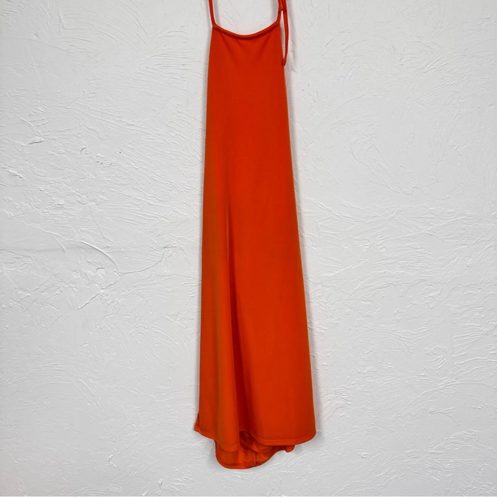 H:ours Revolve Niles Orange Halter Mini Dress Womens M Cocktail Party Baddie NWT - Image 5