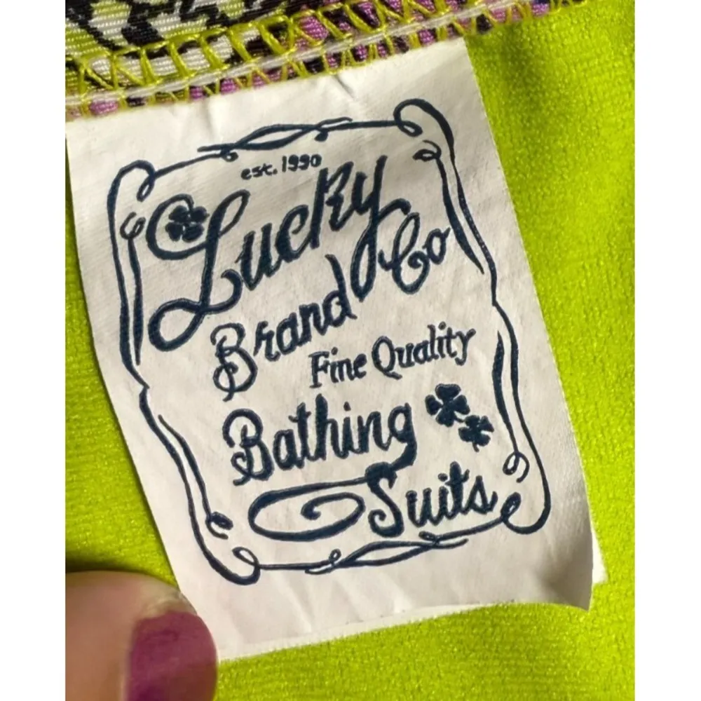 Lucky Brand Swim Bikini Bottoms Sz M Paisley Floral Boho Colorful Festival Beach - Image 4