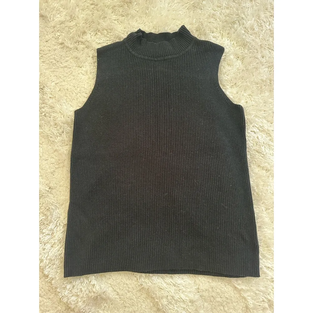 Double D Ranch Black Sleeveless Mock Neck Top XS - Image 3