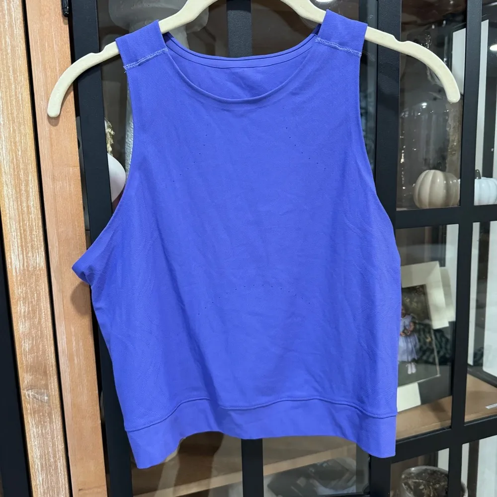 Lululemon SenseKnit Running Tank top Charged Indigo Purple Cropped workout - Image 3