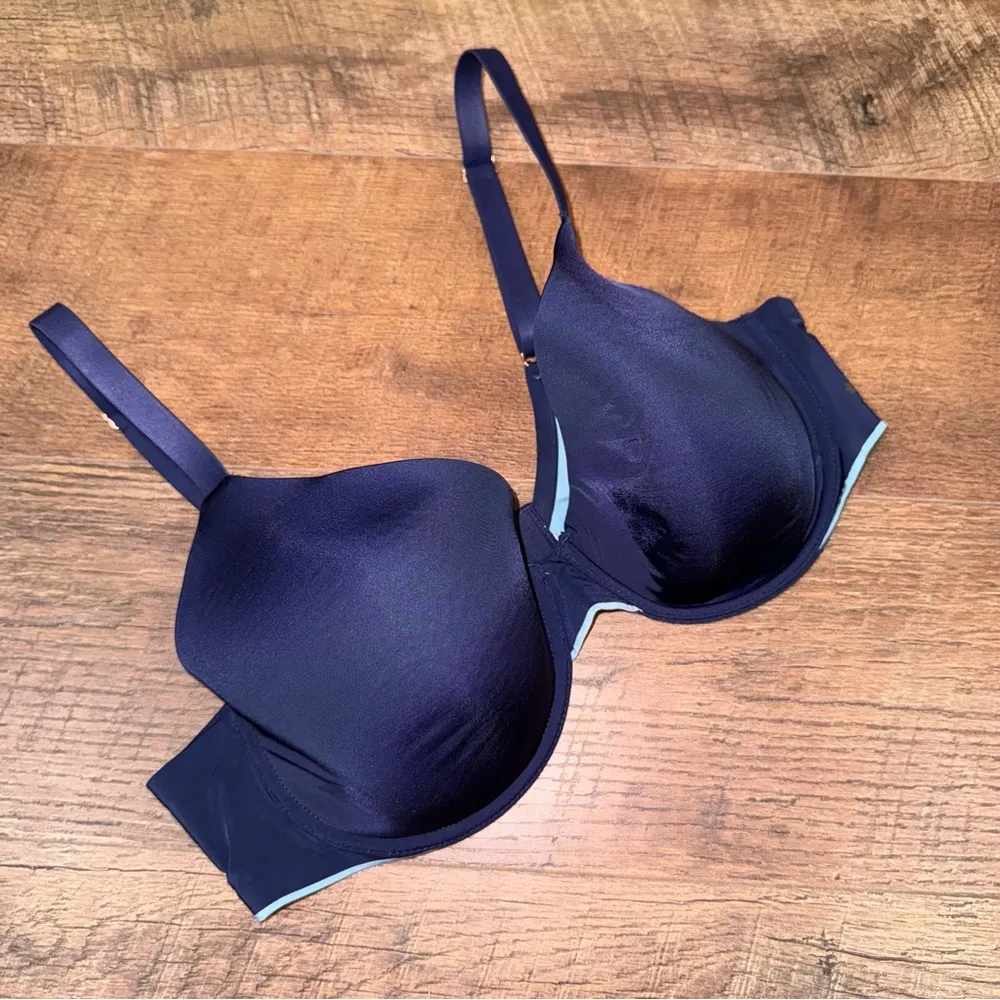 Aerie Real Me Full Coverage Blue Underwire Bra with Cute Star Print - Image 12