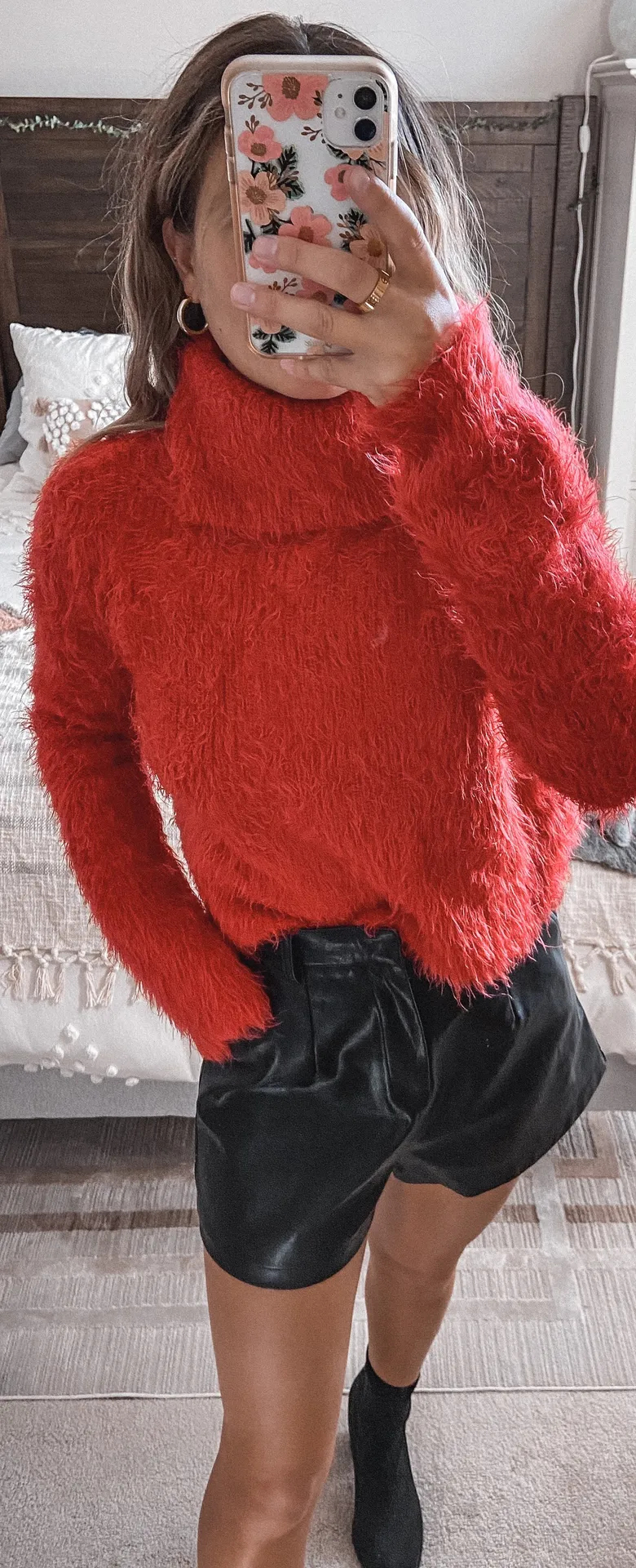 Jack by BB Dakota Red Fuzzy Turtleneck Sweater  - Image 2