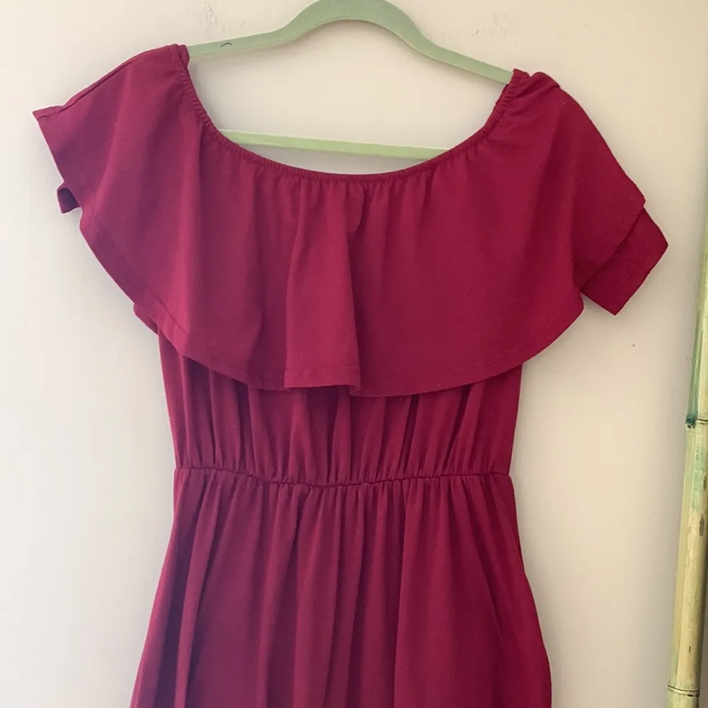 Off the Shoulder Maxi Dress with Pockets Size L - Image 3