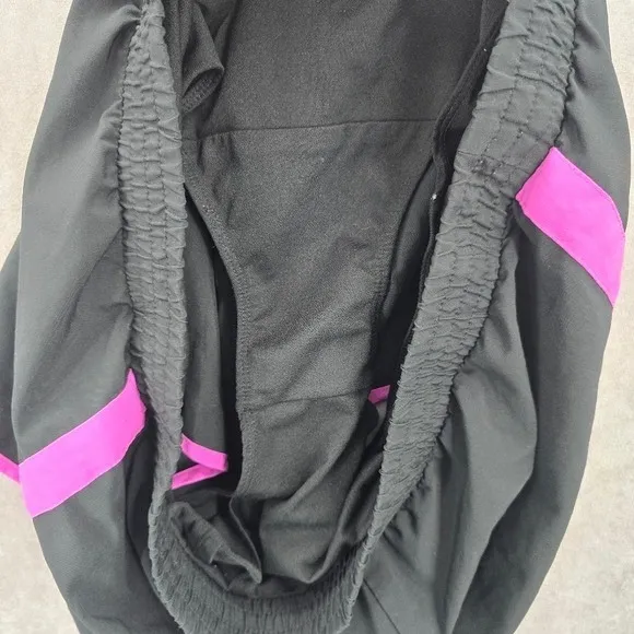 Old Navy Active Black Purple Shorts Pull On‎ Athletic Running Shorts L Large - Image 4