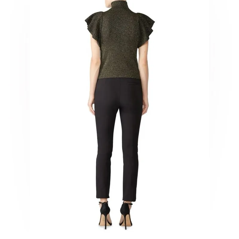 Revolve A.L.C. Minka Flutter Knit Top Small Metallic - Image 8