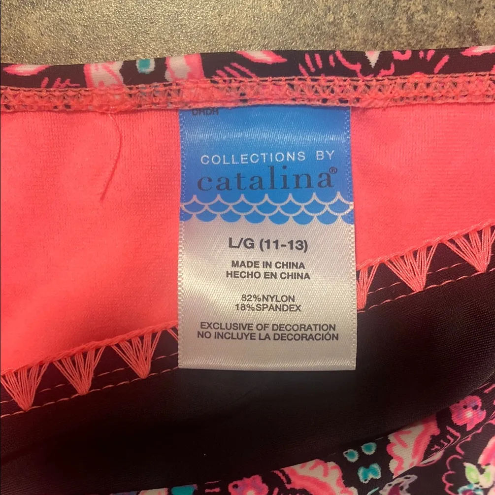 Catalina Pink and Black Bikini - Image 2