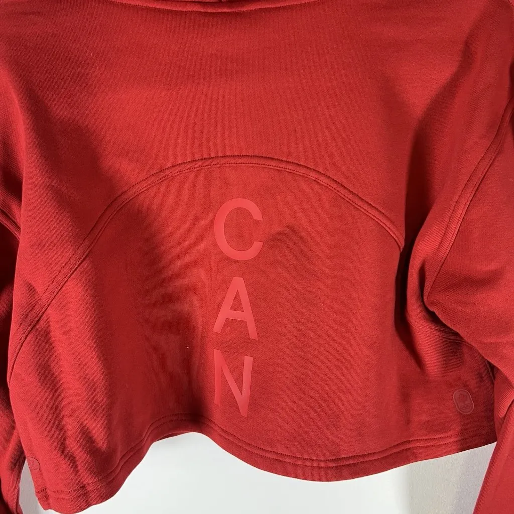 Lululemon‎ All Yours Cropped Hoodie Team Canada Red Size 10 Olympics - Image 5