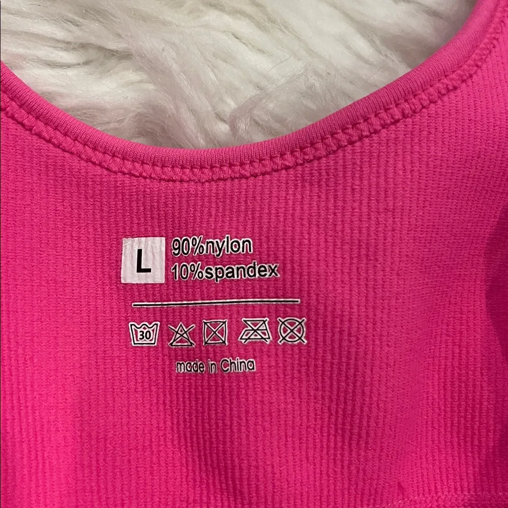 Waist cinching shapewear cheeky cut bodysuit hot pink large - Image 4