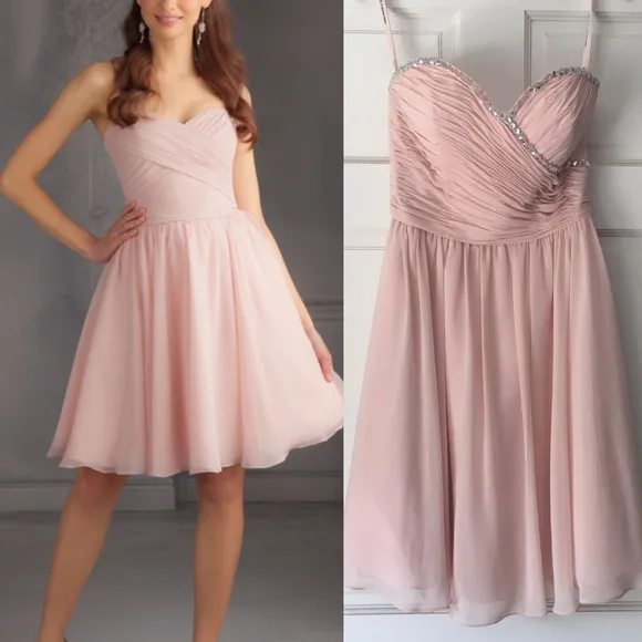 Mori Lee by Madeline Gardner Blush Dress Formal prom spring formal - Image 2