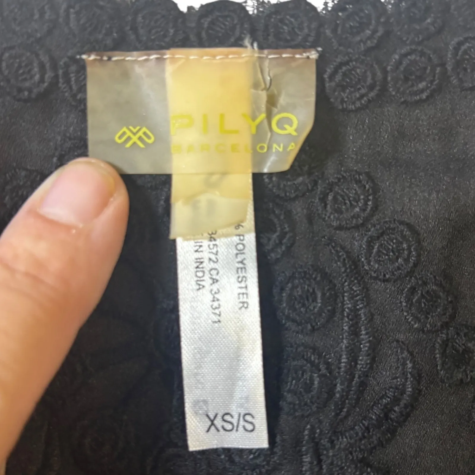 Pilyq Barcelona Embroidered Tunic Dress Long Sleeve Black‎ Sundress XS/S Black - Image 5