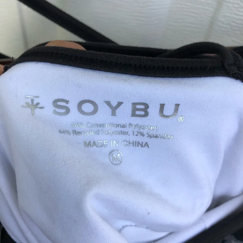 Soybu Women’s Dress Tahiti Black White Tie Dye Straps Strappy Medium - Image 8