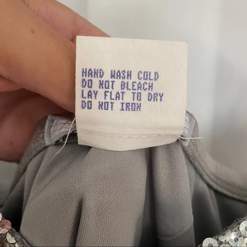 LA BELLE Womens Multicolored Silky Sequin Formal Gray - Image 11