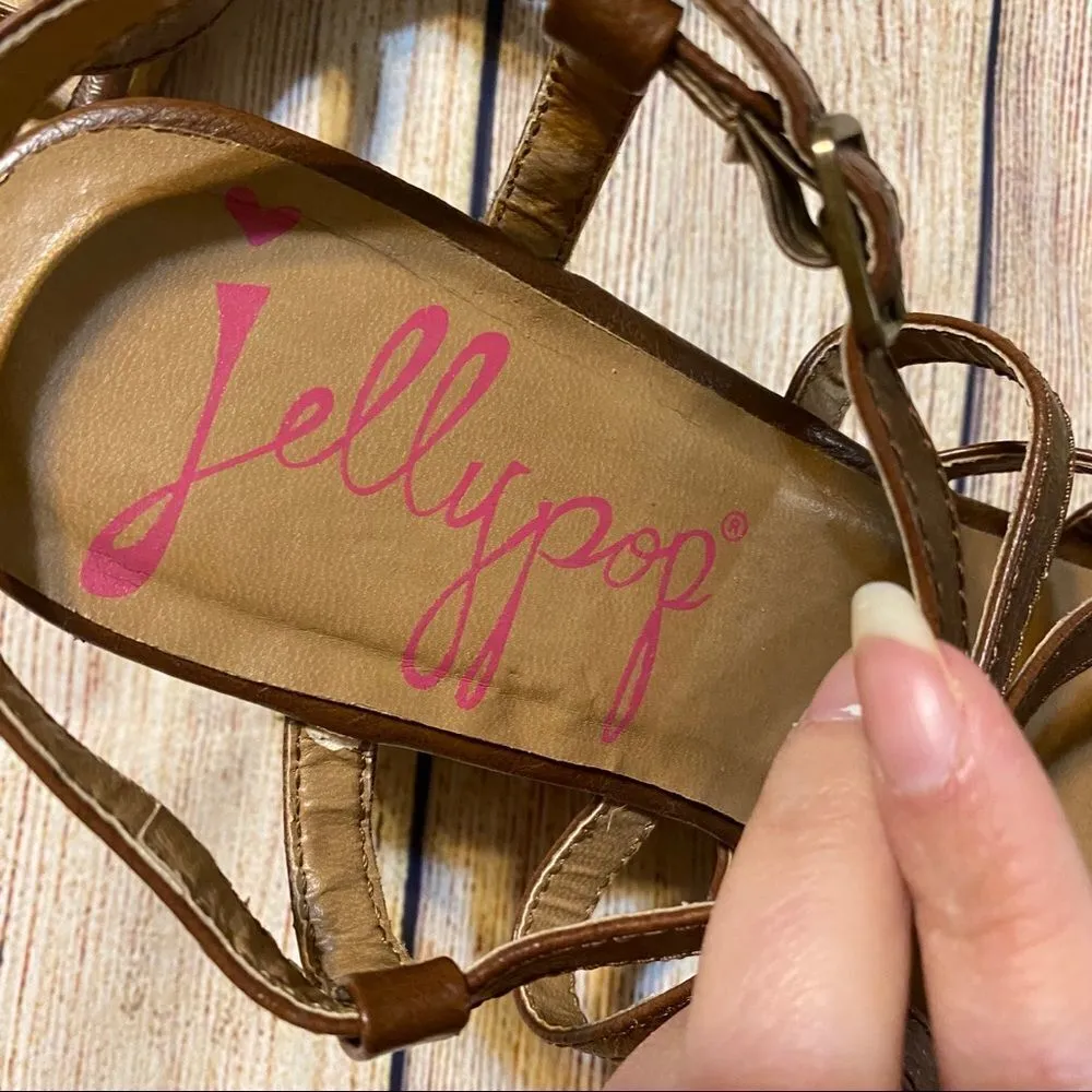 Jelly Pop Brown Comfort Fit Cork wedge Heels - Image 3