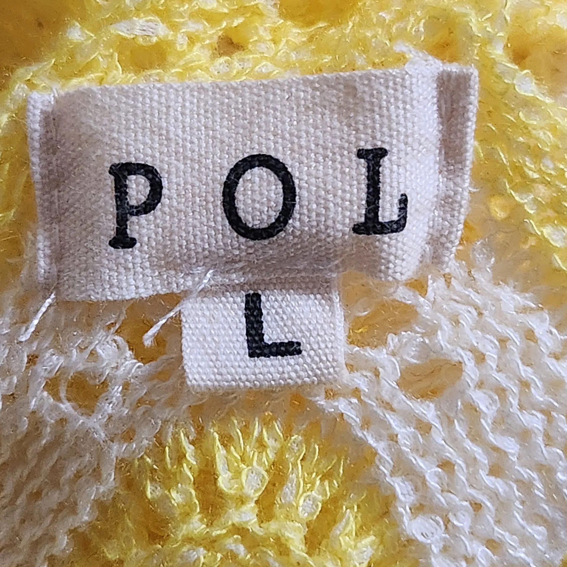POL Yellow and White Oversized Sweater Size Large Yellow Distressed Sweater - Image 7
