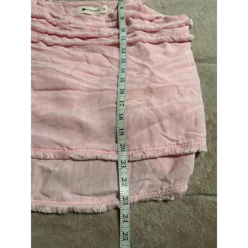 Impeccable Pig Sleeveless Blouse Size Medium Pink Layered Flowy Tank Top Loose - Image 6