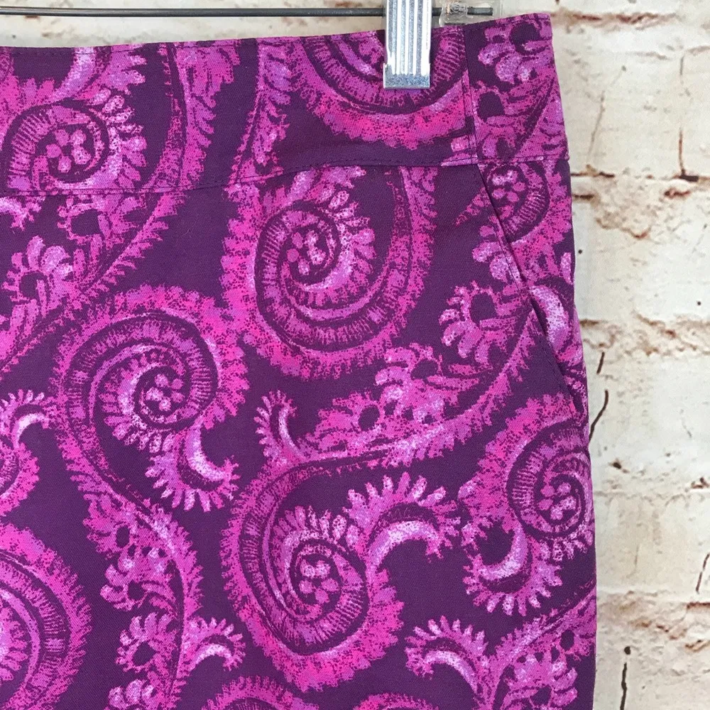 Merona Target skirt SZ 8 pencil purple paisley - Image 7