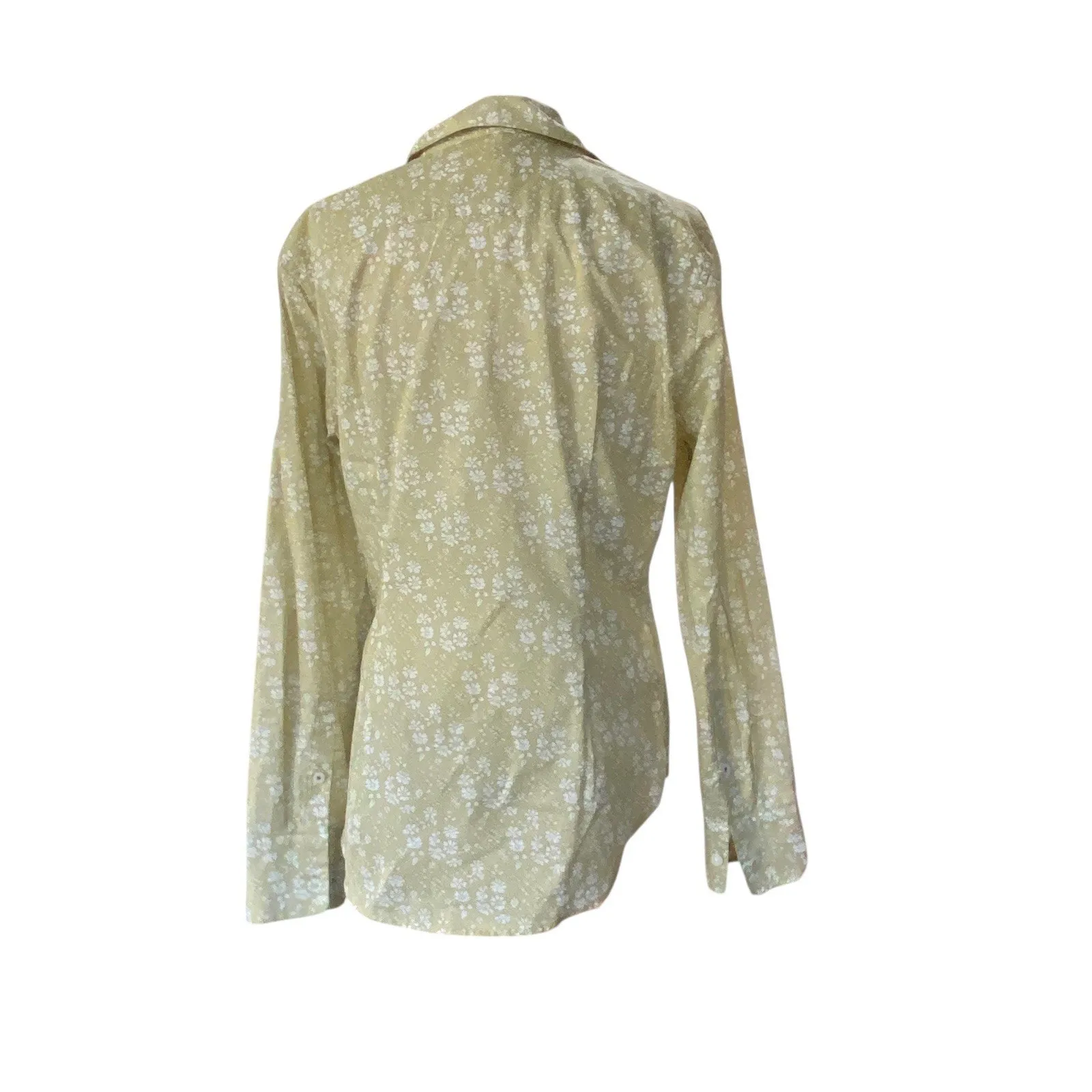 J.Crew x Liberty London Capel Floral LS Shirt Cotton Lodden Green Slim Fit sz 2 - Image 5