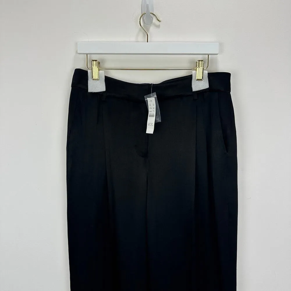 J.Crew Straight Leg Essential Pant Luster Crepe Viscose Black Classic US 10 NWT - Image 6