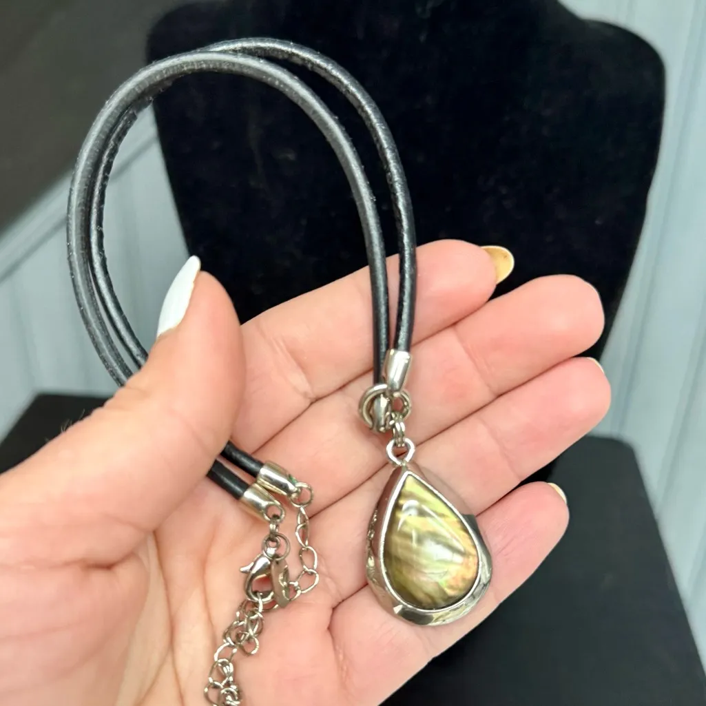 RLM Soho Lapis Gemstone Bracelet & Lia Sophia Teardrop Pendant Cord Necklace Set - Image 6