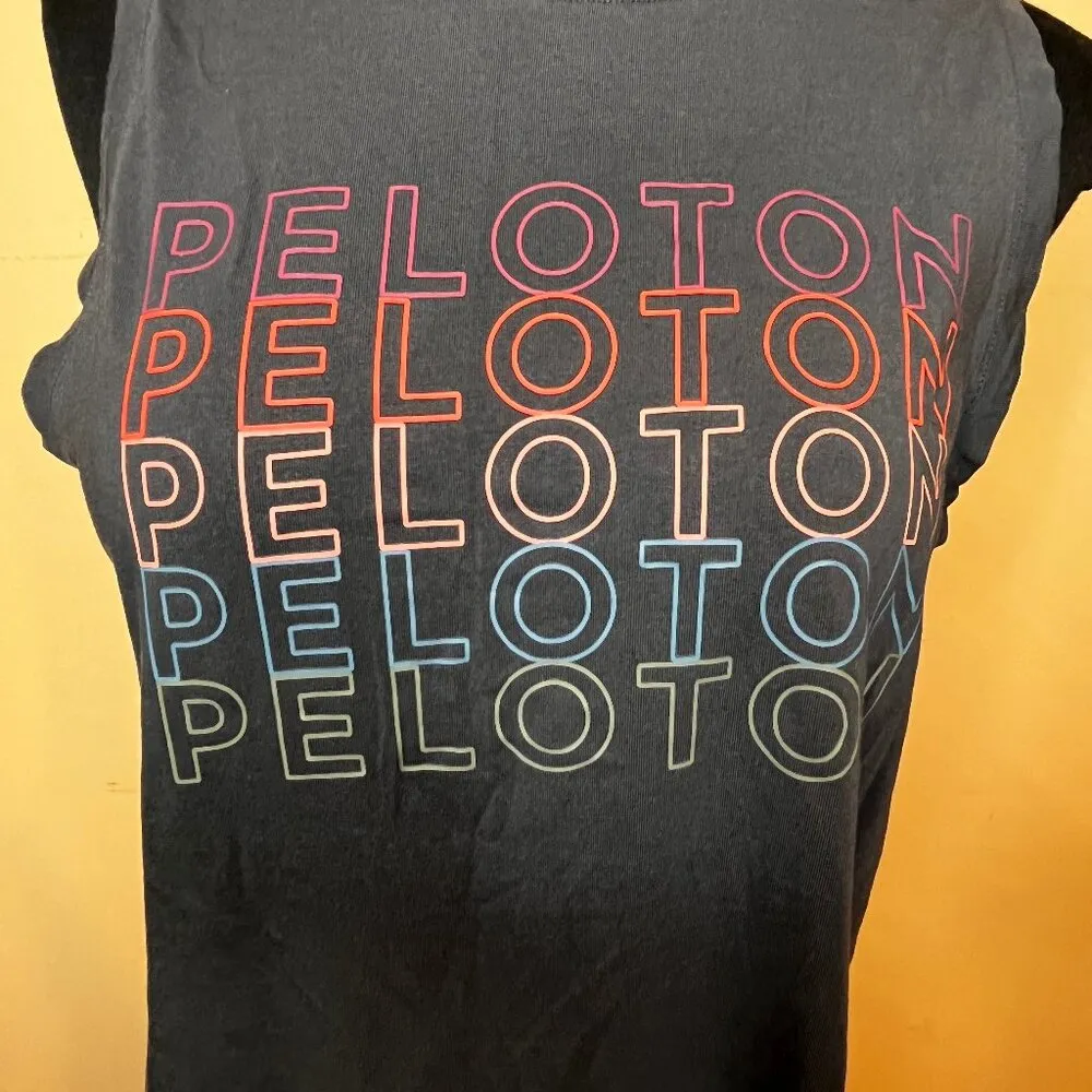 Peloton Agility Racer Logo Tank Top - Black Size Medium Biking Bike Bicycle Tee - Image 4