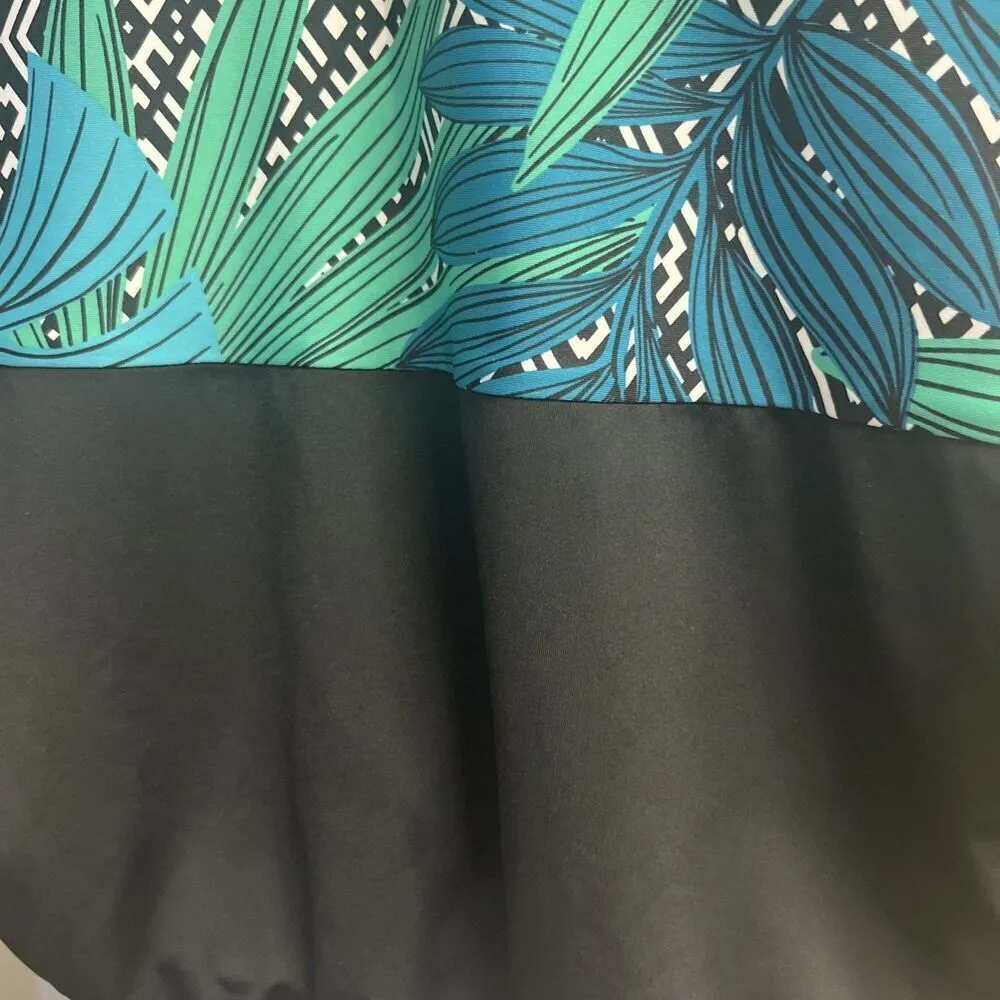 Jantzen One Piece Tropical V-Neck Padded Ruched Swimsuit Size 16 - Image 9