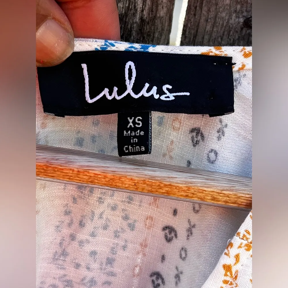 Lulus graceful grace blue print Midi dress White Size XS - Image 12