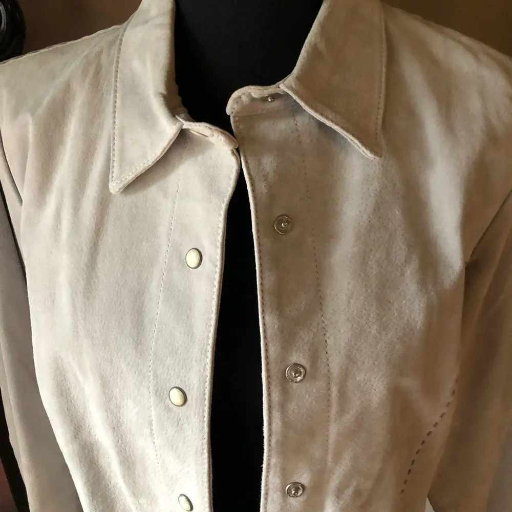 Ruff Hewn Leather Suede Grey Jacket - Image 3