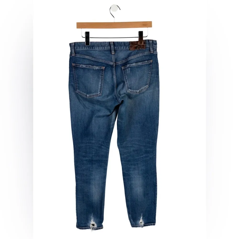 Moussy Vintage Velma Skinny Jeans Medium Wash Blue Distressed Denim High Rise 29 - Image 3