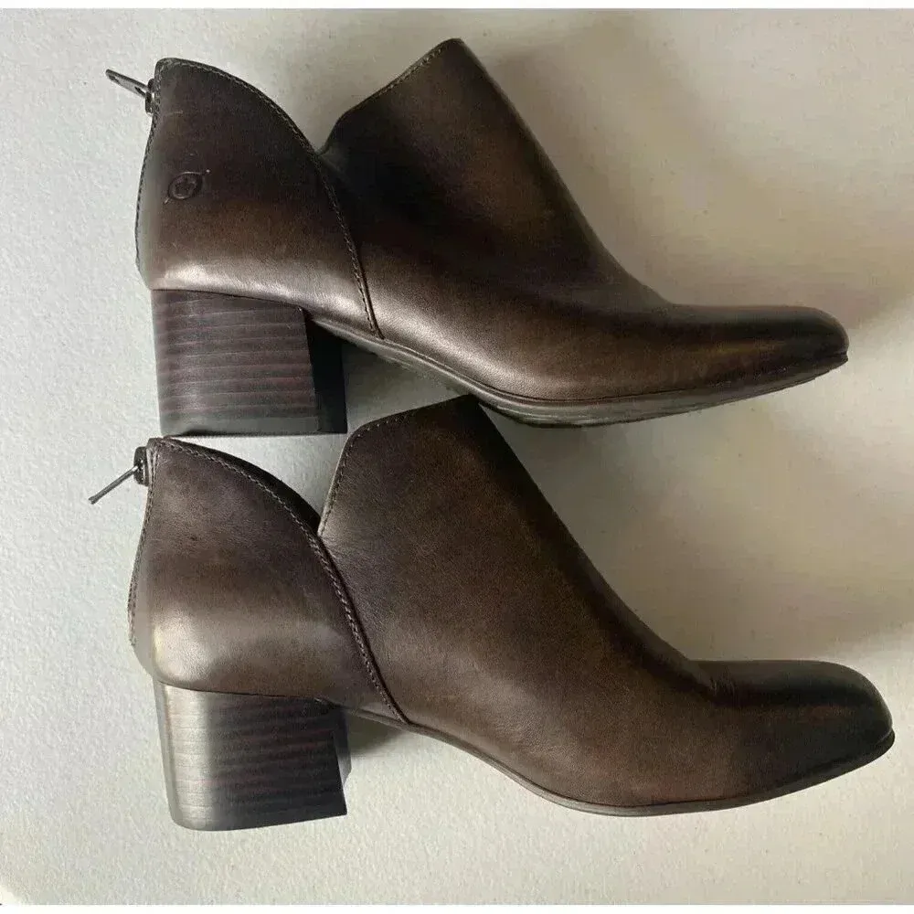 Born‎ Shoes Womens Antonia Back Zip Ankle Bootie 6 - Image 9