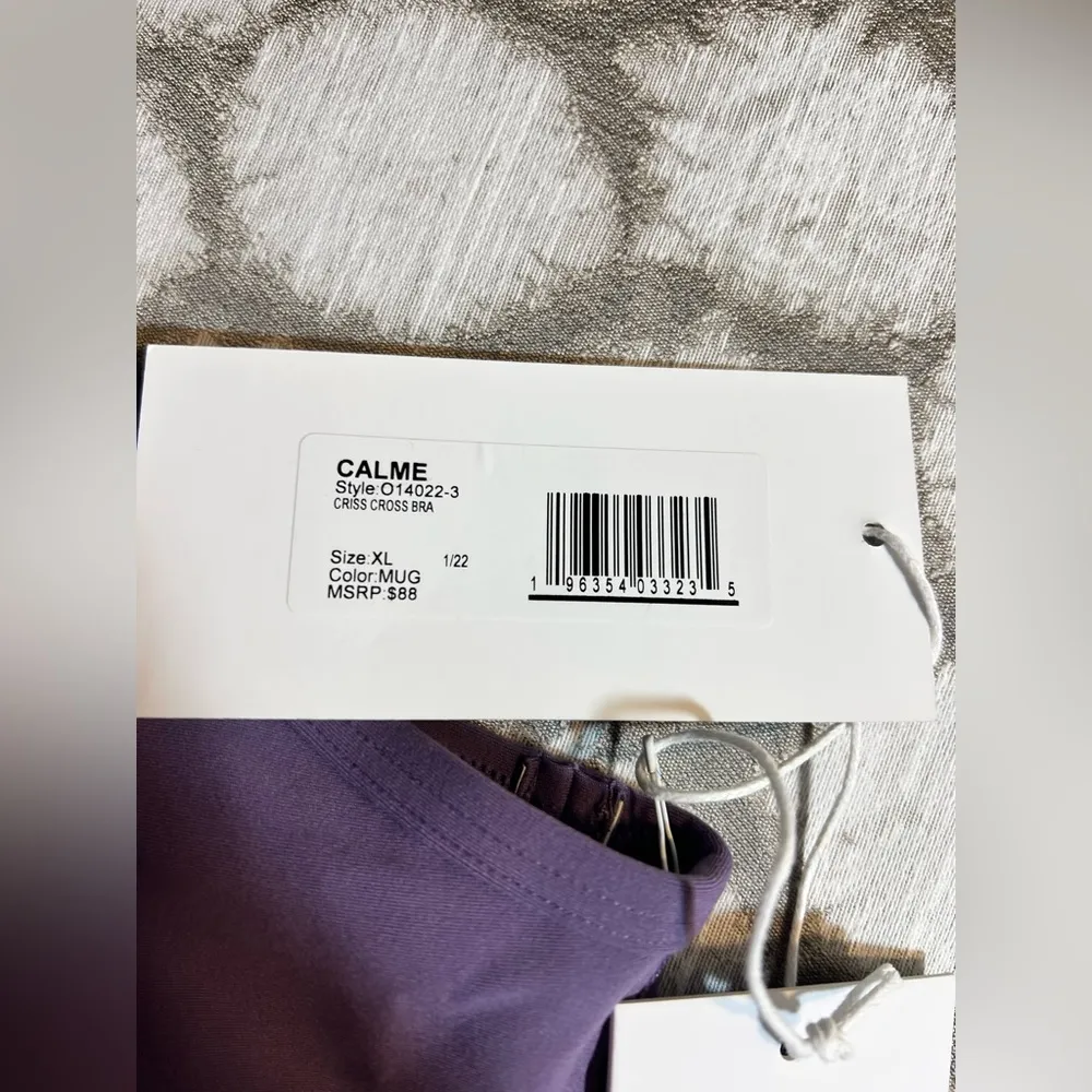 Calme by Johnny Was Purple Sports Bra, NWT, super soft fabric,outstanding brand Size XL - Image 4
